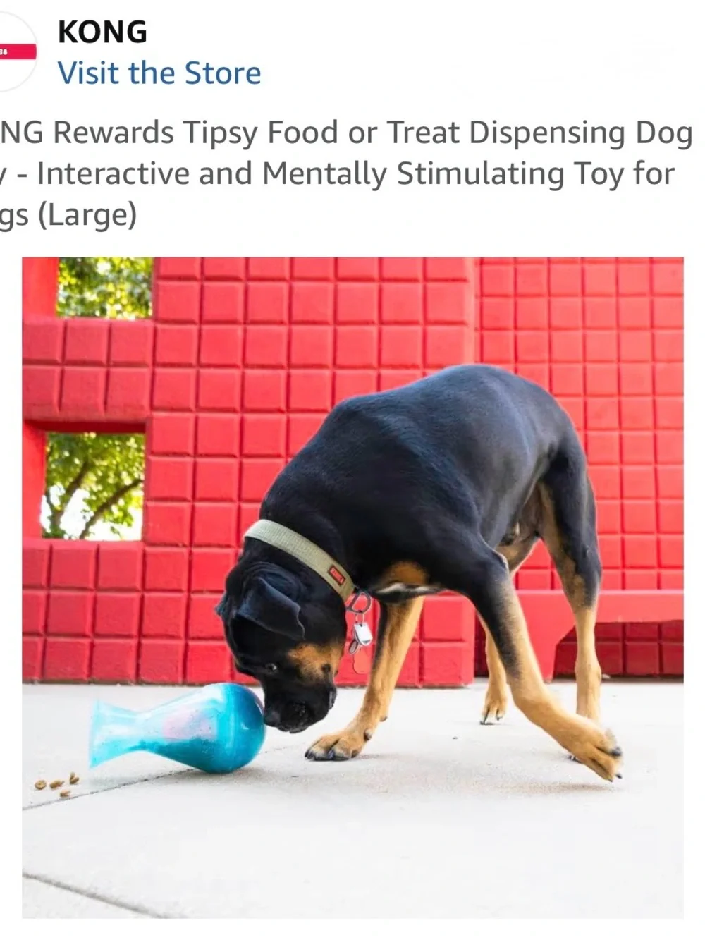 NWT Kong Blue Speckled Tipsy Treat-Dispensing Dog Toy
